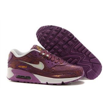 Nike Air Max 90 Womens Shoes Dark Purple White Hot On Sale Netherlands